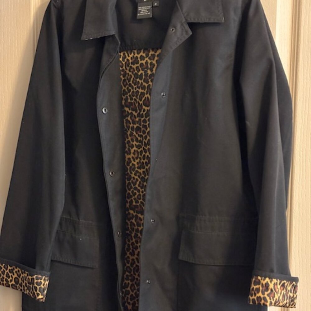 Vintage Dennis Basso S Boutique Jacket Snap Front Long Sleeve Lined Casual 29"